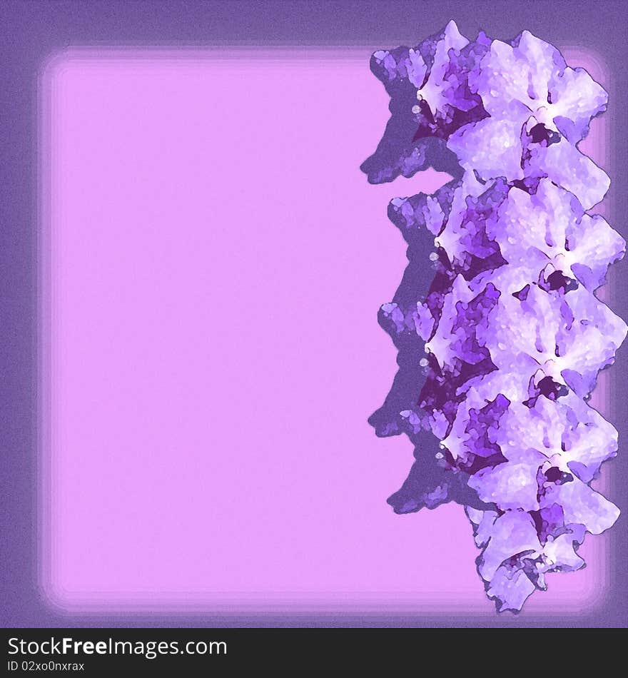 A purple background for vanda orchid flower