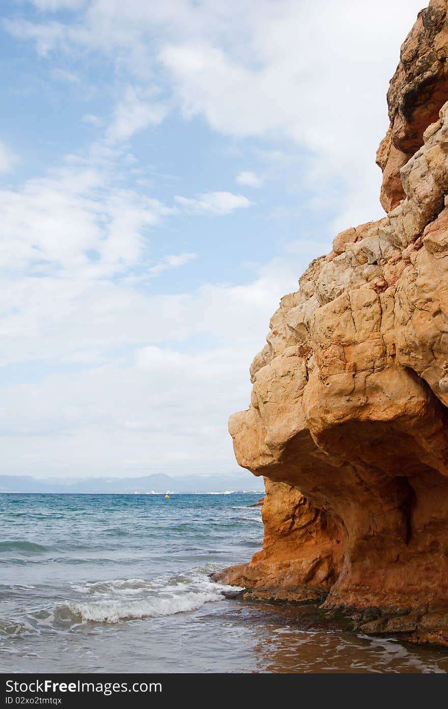 Cliff above the sea