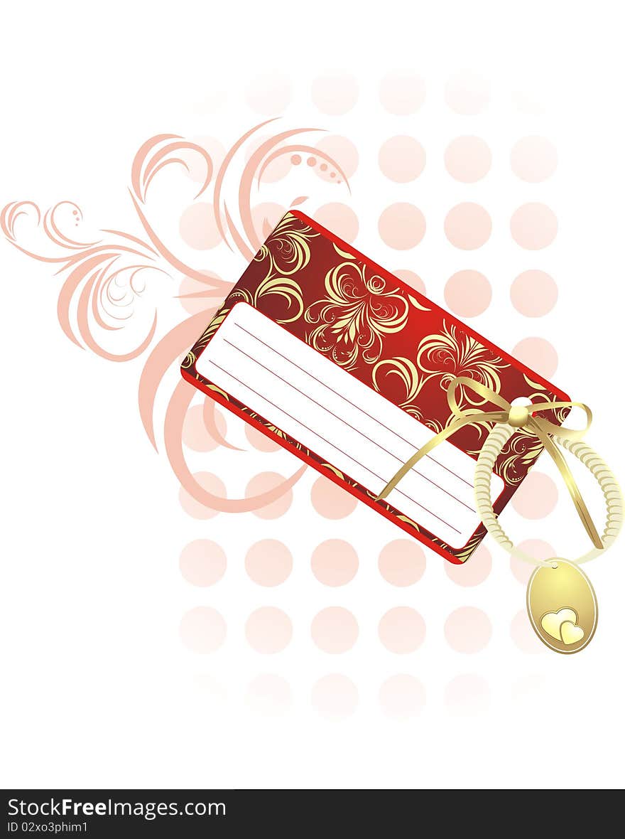 Decorative card with bow