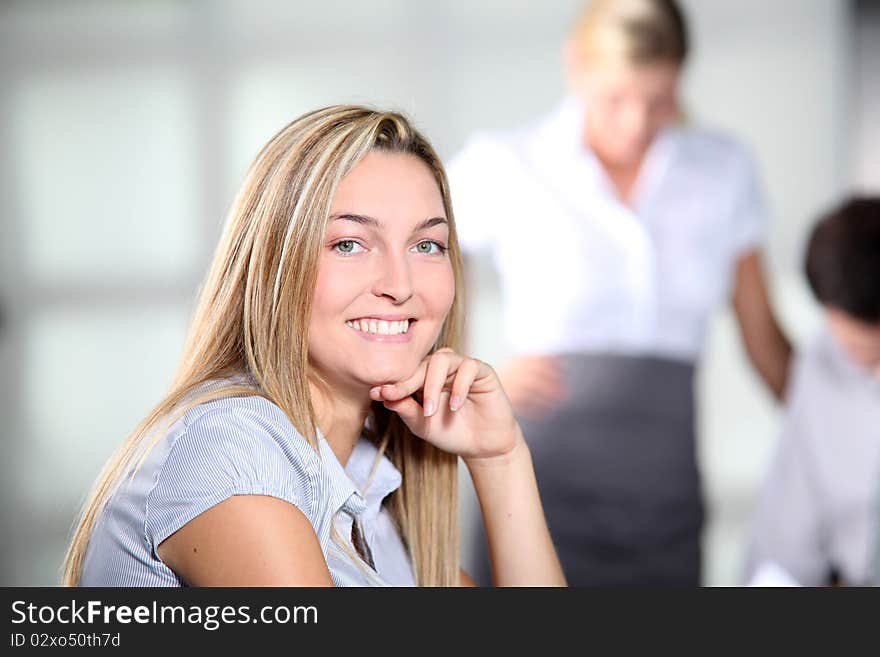 Beautiful businesswoman at work