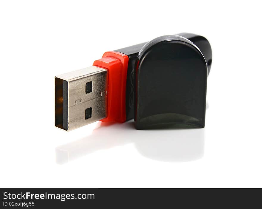 Usb flash drive isolated on white background