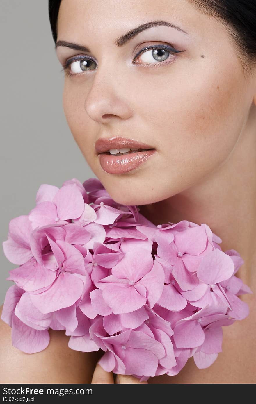 Beautiful Woman With Flower