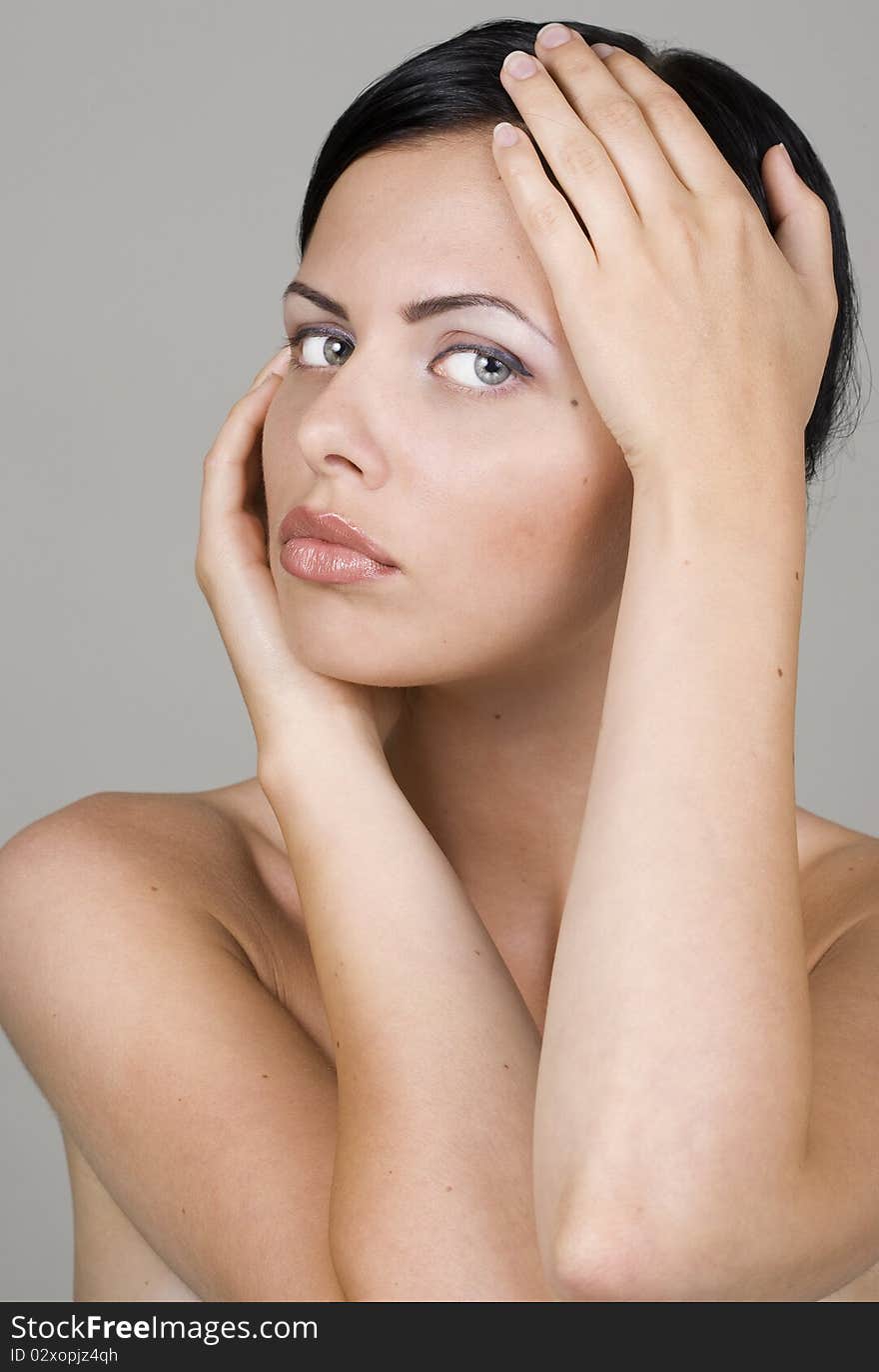 Portrait of beautiful young woman. Portrait of beautiful young woman.