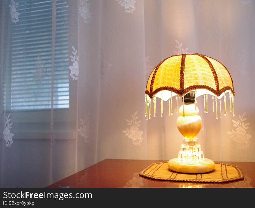 Classic lamp on table