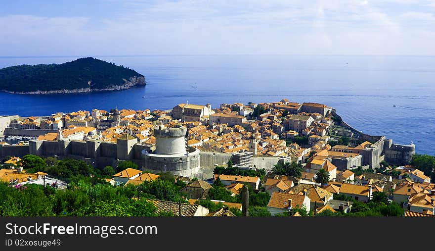 View of the old city of Dubrovnik. Croatia