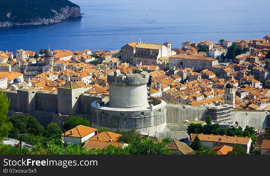 View of the old city of Dubrovnik. Croatia