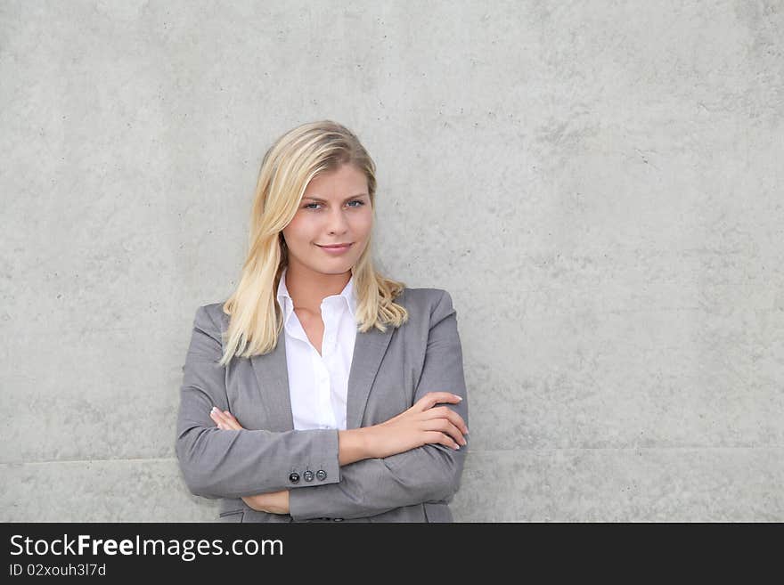 Businesswoman with arms crossed