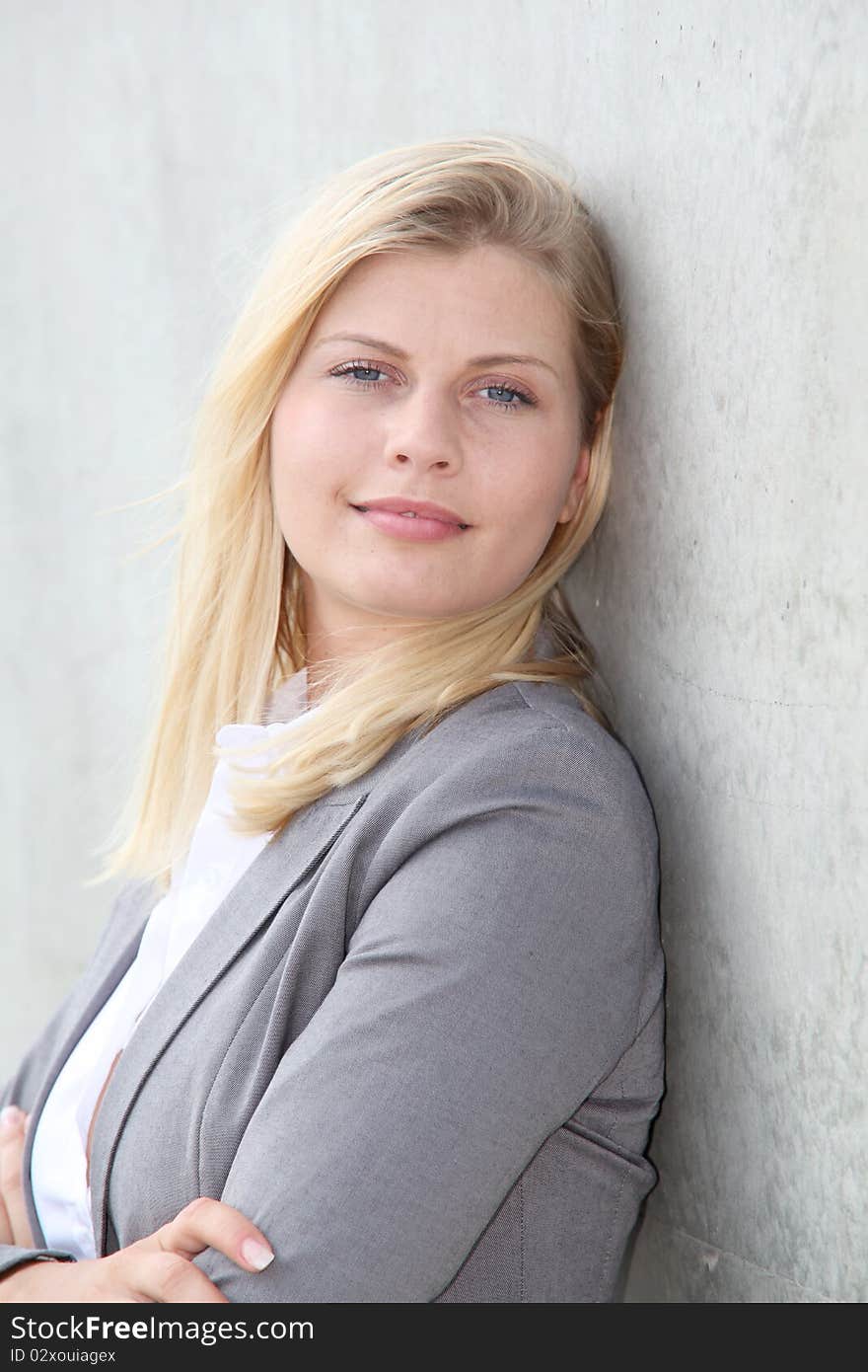 Businesswoman with arms crossed