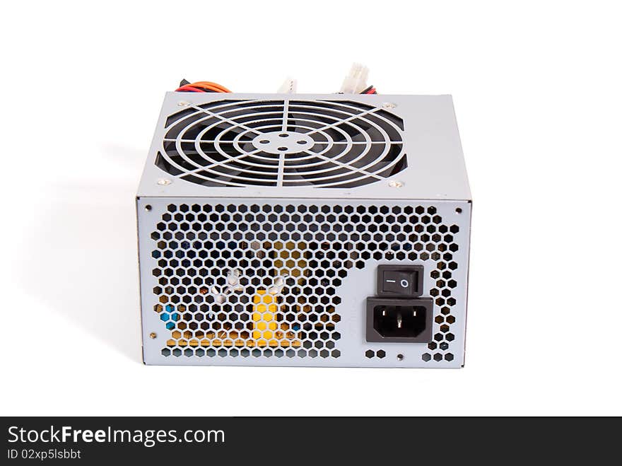 Power supply unit isolated over white background