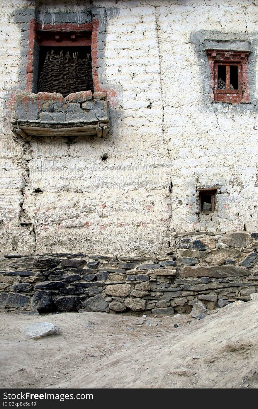 Example of Tibetan style architecture in the Himalayas.