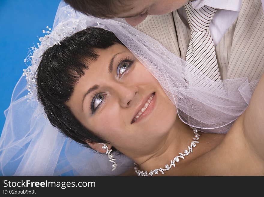 Groom and beautiful bride