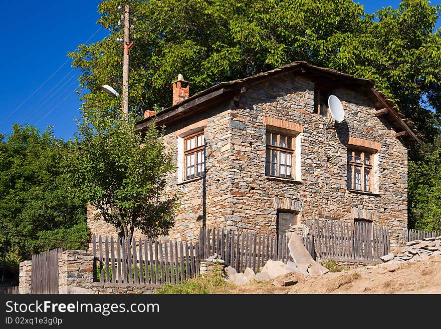 Traditional house in historic Kovachevitsa, Bulgaria. Traditional house in historic Kovachevitsa, Bulgaria.