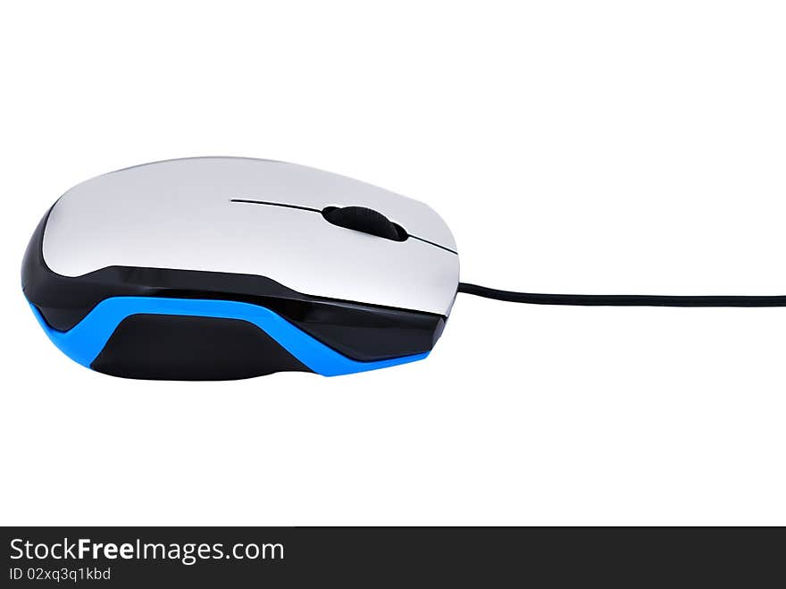 Computer mouse on white background