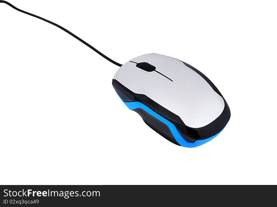 Computer mouse on white background