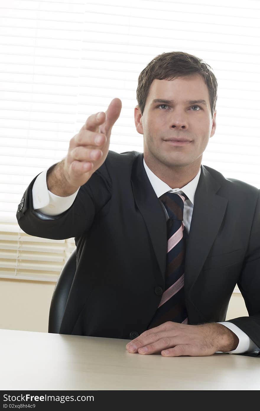 Businessman ready to shake hands