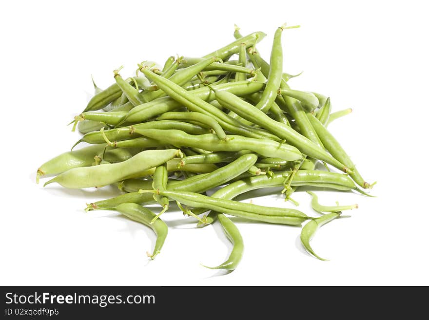 Green beans (asparagus), isolated on a white background