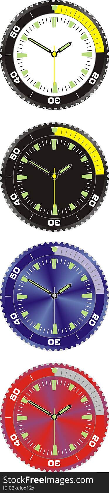 Vector many-coloured image watch. Vector many-coloured image watch