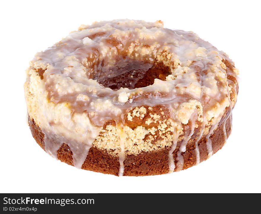 Pumpkin cake dessert isolated on a white background. Pumpkin cake dessert isolated on a white background