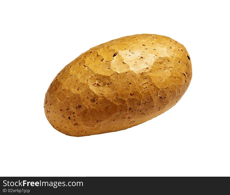 The studio photo of fresh bread on a white background