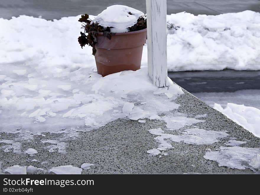 Snowy Porch