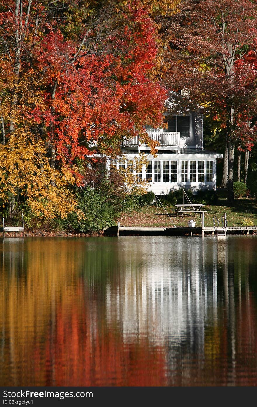 Reflections on Lake Dunmore on a bright sunny day in autumn. Reflections on Lake Dunmore on a bright sunny day in autumn.