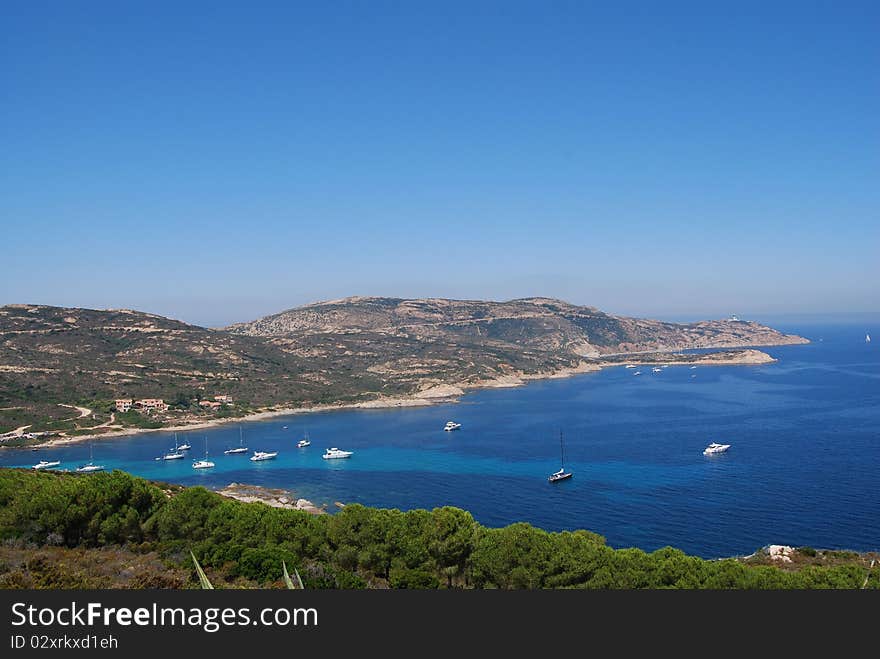 Beatiful landscape near Calvi, Corsica