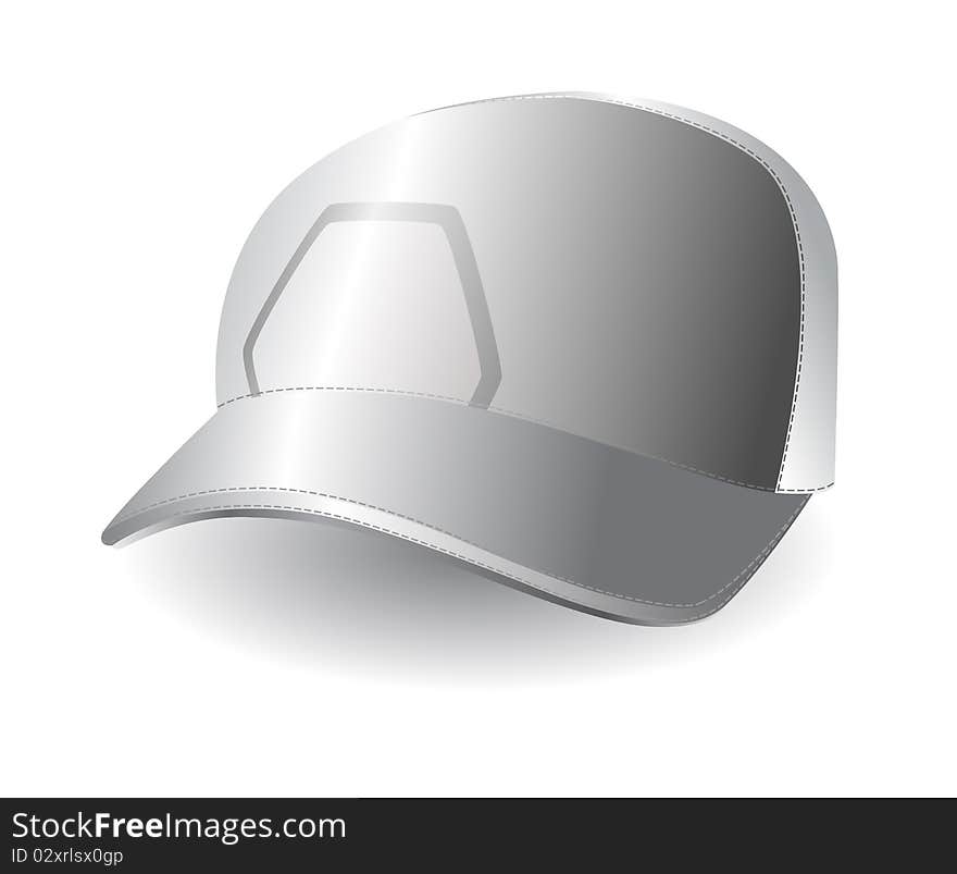 Illustration of a baseball cap with a white background. Vector.