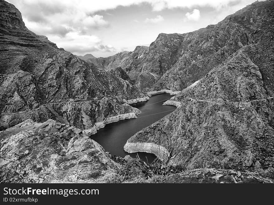 The lake of the island gran canaria