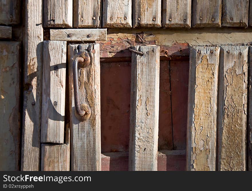 Old wooden door