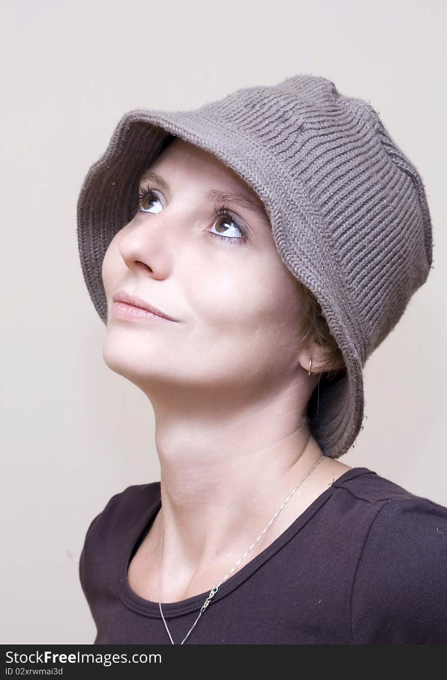 Pretty woman with hat