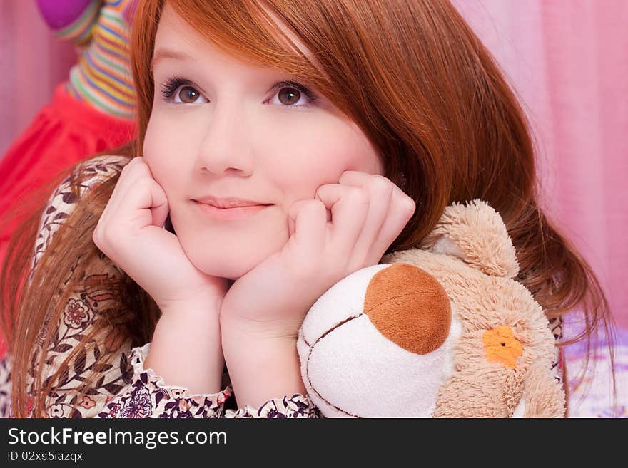 Portrait of beautiful young red-haired teenagers. Portrait of beautiful young red-haired teenagers