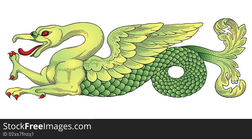 Vector illustration of Chinese Dragon