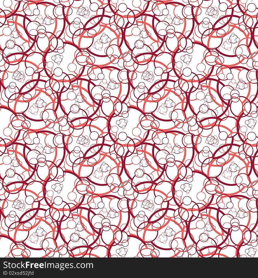 Seamless vector texture with red circles. Seamless vector texture with red circles