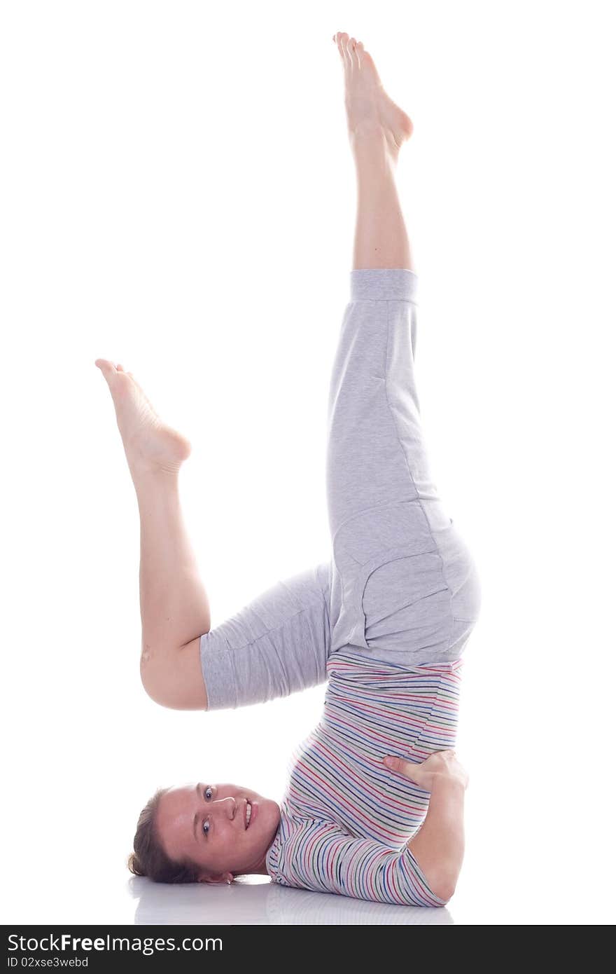 Girl on the yoga