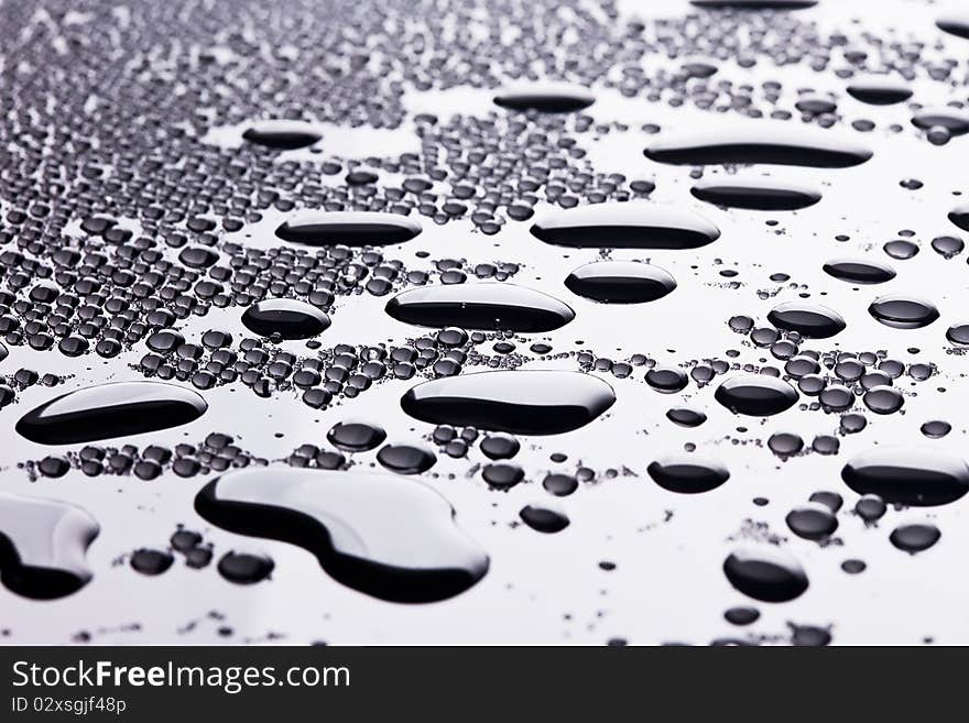 Many water drops for background