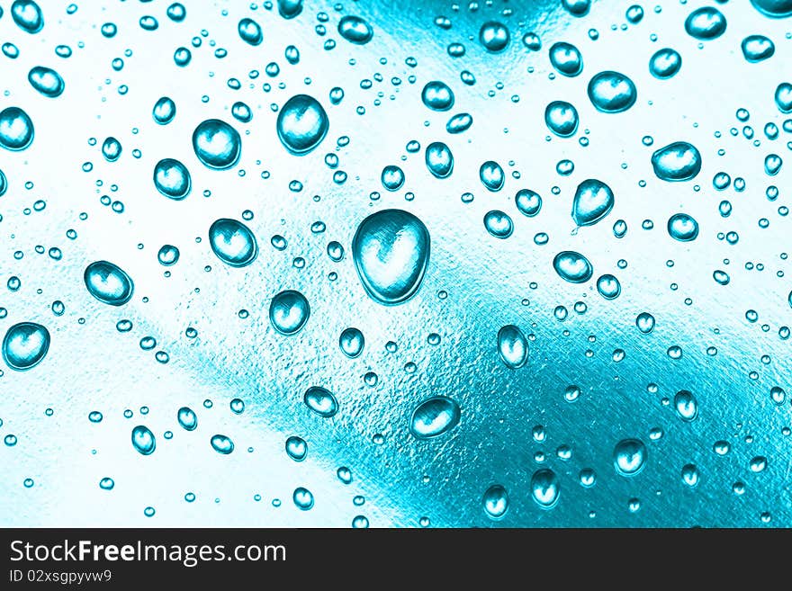 Many water drops for background