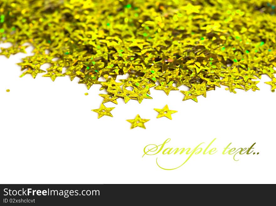 Celebration stars on white background