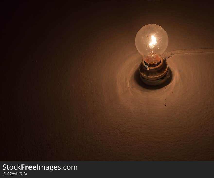 The Opening Traditional lamp on the wall