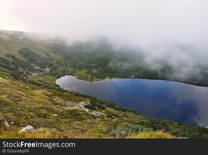 Small lake in the national park Krkonose