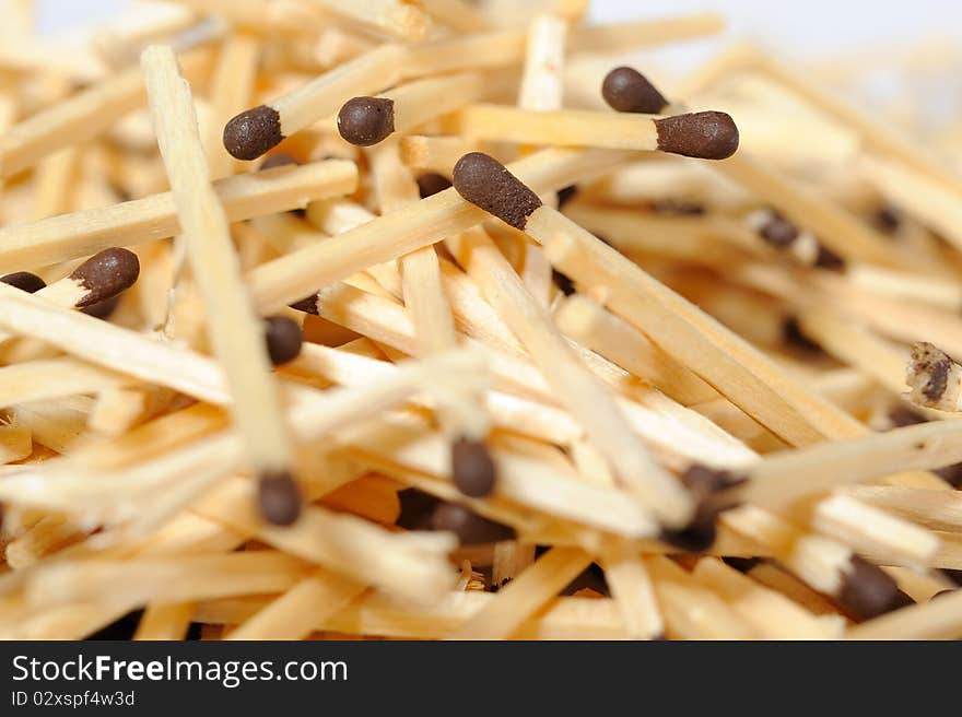 Background of many brown matches