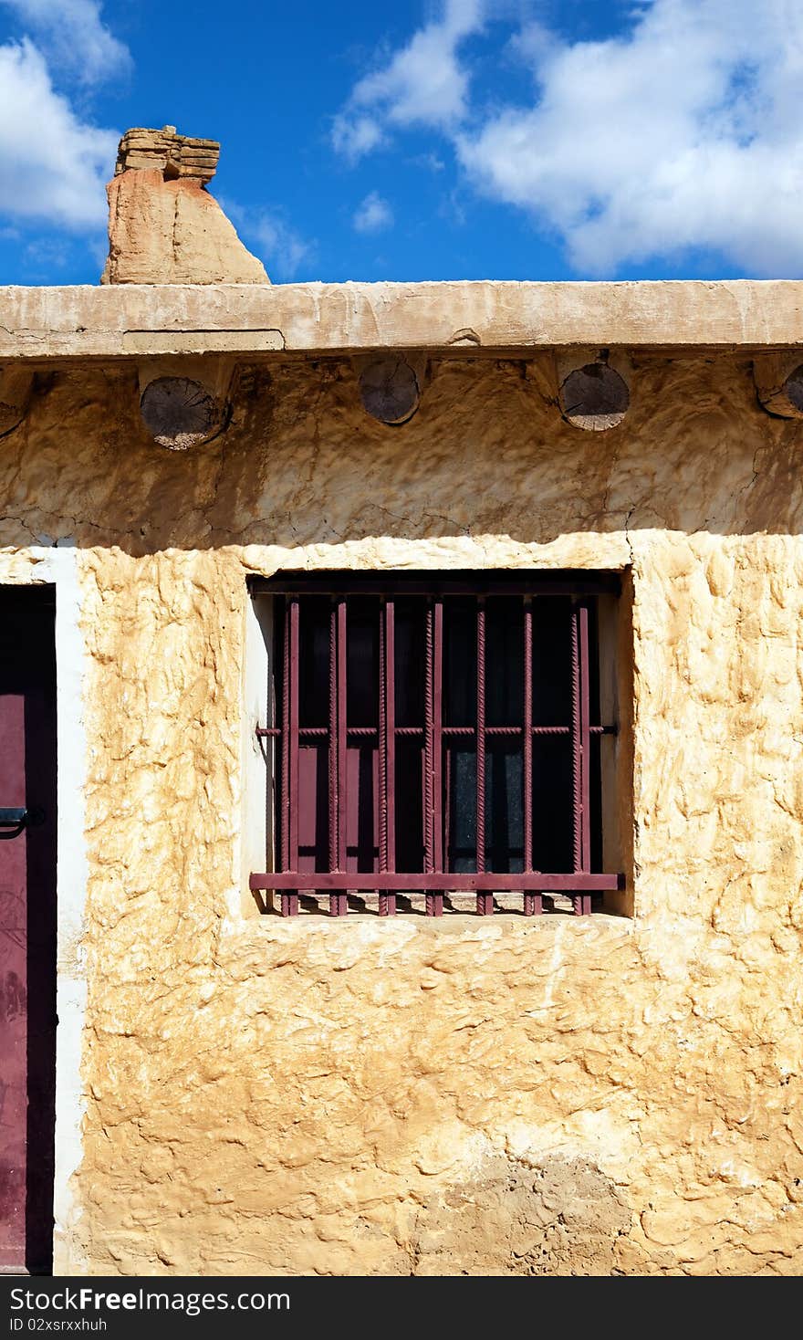 Close up image of sand house and blue sky. Close up image of sand house and blue sky