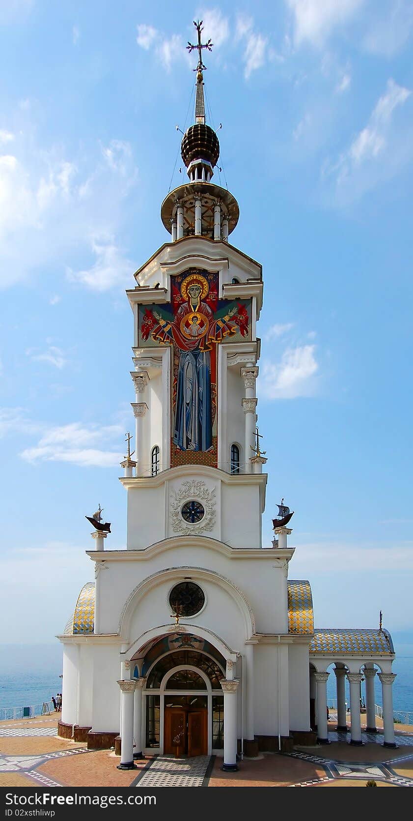 Lighthouse Temple died in the waters of the Crimea, Ukraine. Lighthouse Temple died in the waters of the Crimea, Ukraine