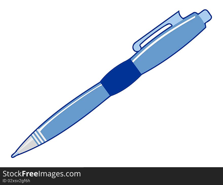 Vector colored illustration of ballpoint