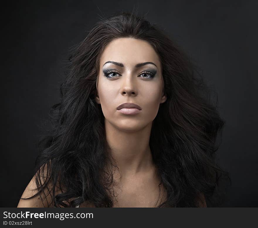 Portrait of pretty young woman