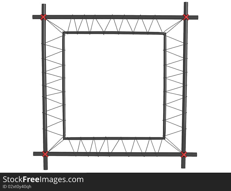 Black picture frames , isolated