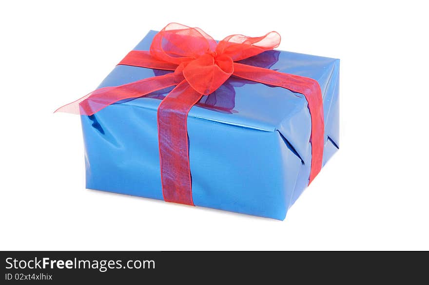 Gift box isolated over white