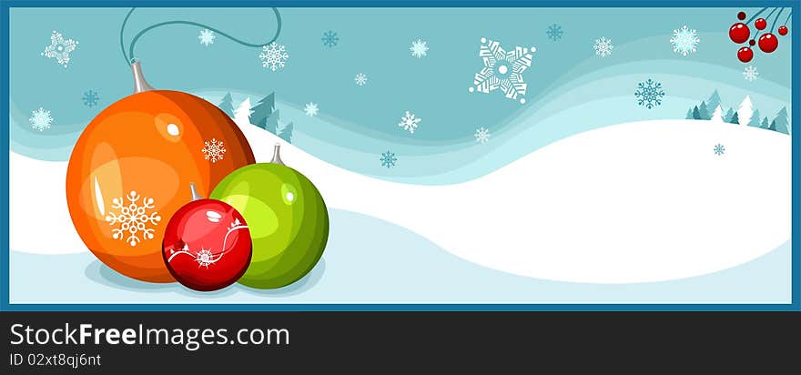 vector illustration of a christmas card