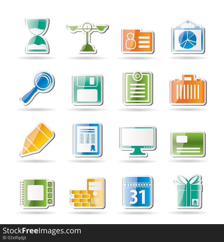 Business and office icons - icon set