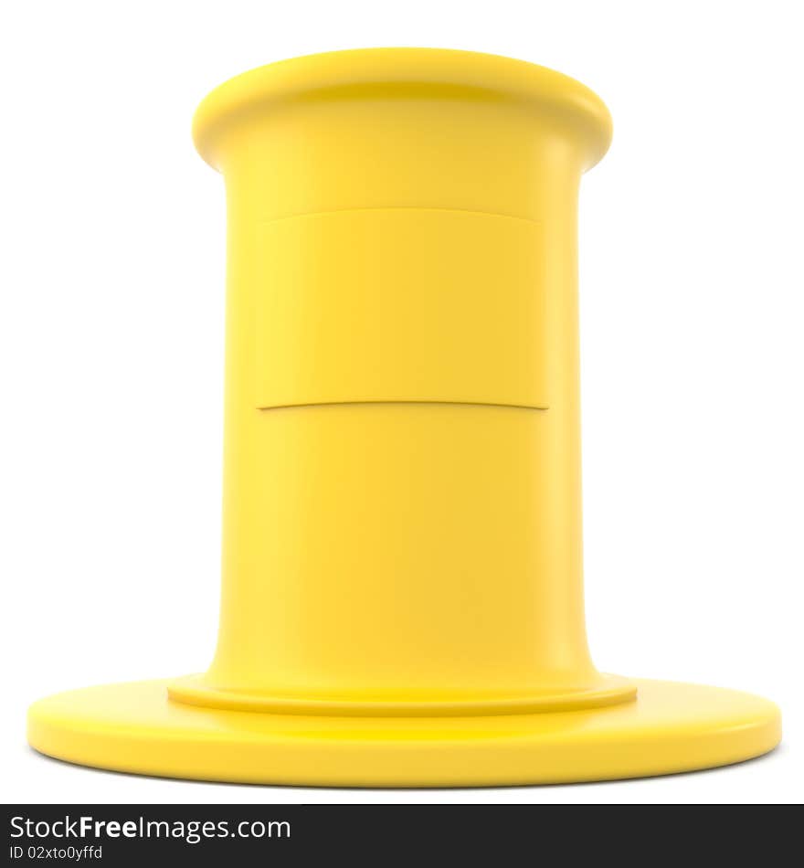 Yellow pedestal