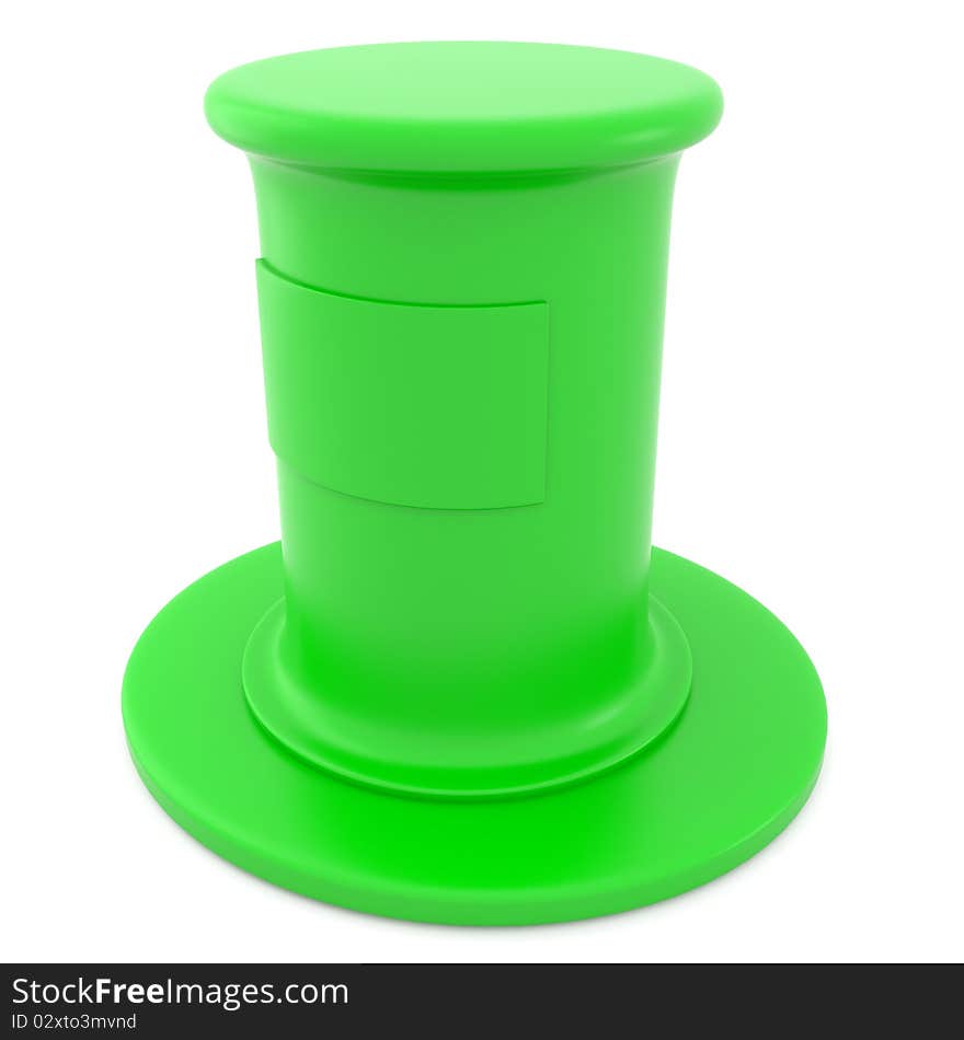 Green pedestal